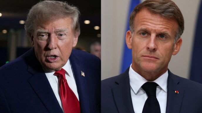 Macron y Trump dialogan sobre crisis del petróleo en Nueva York